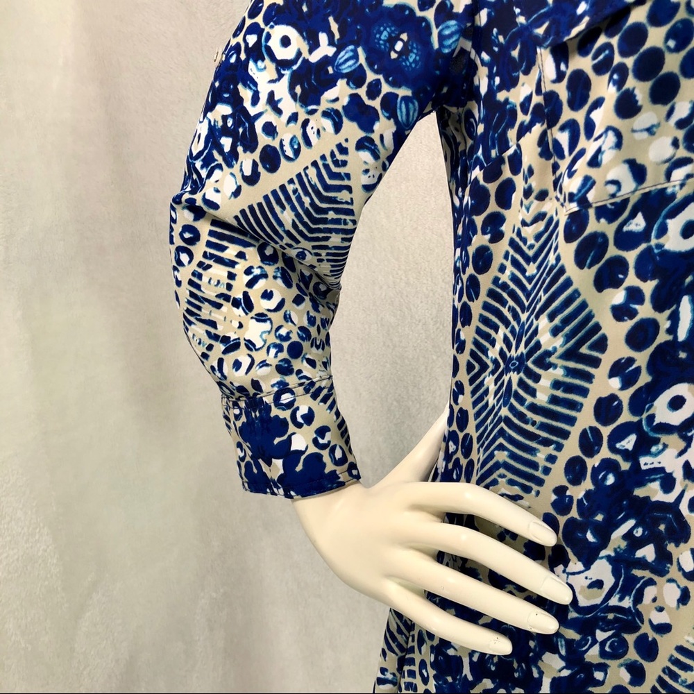 Cabi Womens Multicolored Button Front Blouse S - image 4